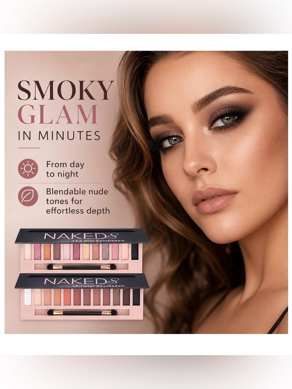 Sulily 12 Colors Naked Eyeshadow Palette-Nude Matte Shimmer Smokey Glitter - Picture 4 of 8